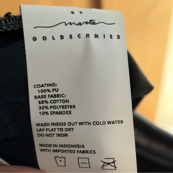 GARBAGE By Marta Goldschmied Glenda High Rise Silver Viinyl Pants Size 27 - Picture 6 of 6